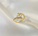 Butterfly Design Gold Plated Adjustable Ring