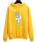 Stitched Fleece Printed Pullover Hoodie