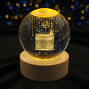 Kaabah And Allah's Name Crystal Ball Lamp