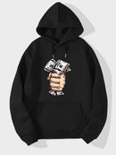 1 Pc Fleece Printed Hoodie For Women's and Men's